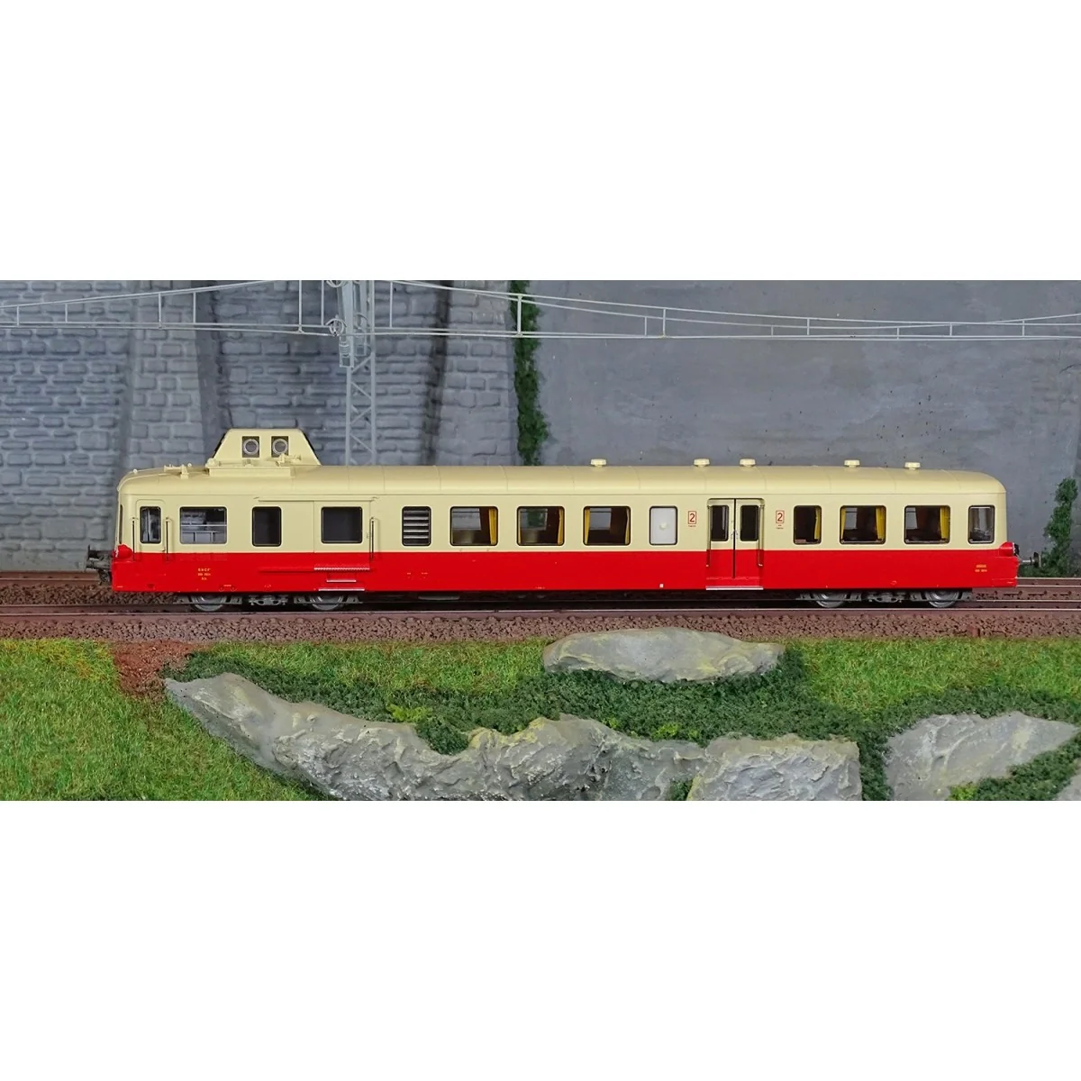 LS Models 10139S Autorail XBD 3943, Picasso, Rouge/Crème, 2ème classe, Bordeaux, digital sonore Ls models Lsm_10139S - 2