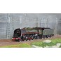 HJ2433-Jouef HJ2433 141 R 1244 Steam Locomotive, Large Capacity Fuel Tender, Green/Black, White Wheels, SNCF