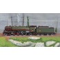 HJ2433-Jouef HJ2433 141 R 1244 Steam Locomotive, Large Capacity Fuel Tender, Green/Black, White Wheels, SNCF