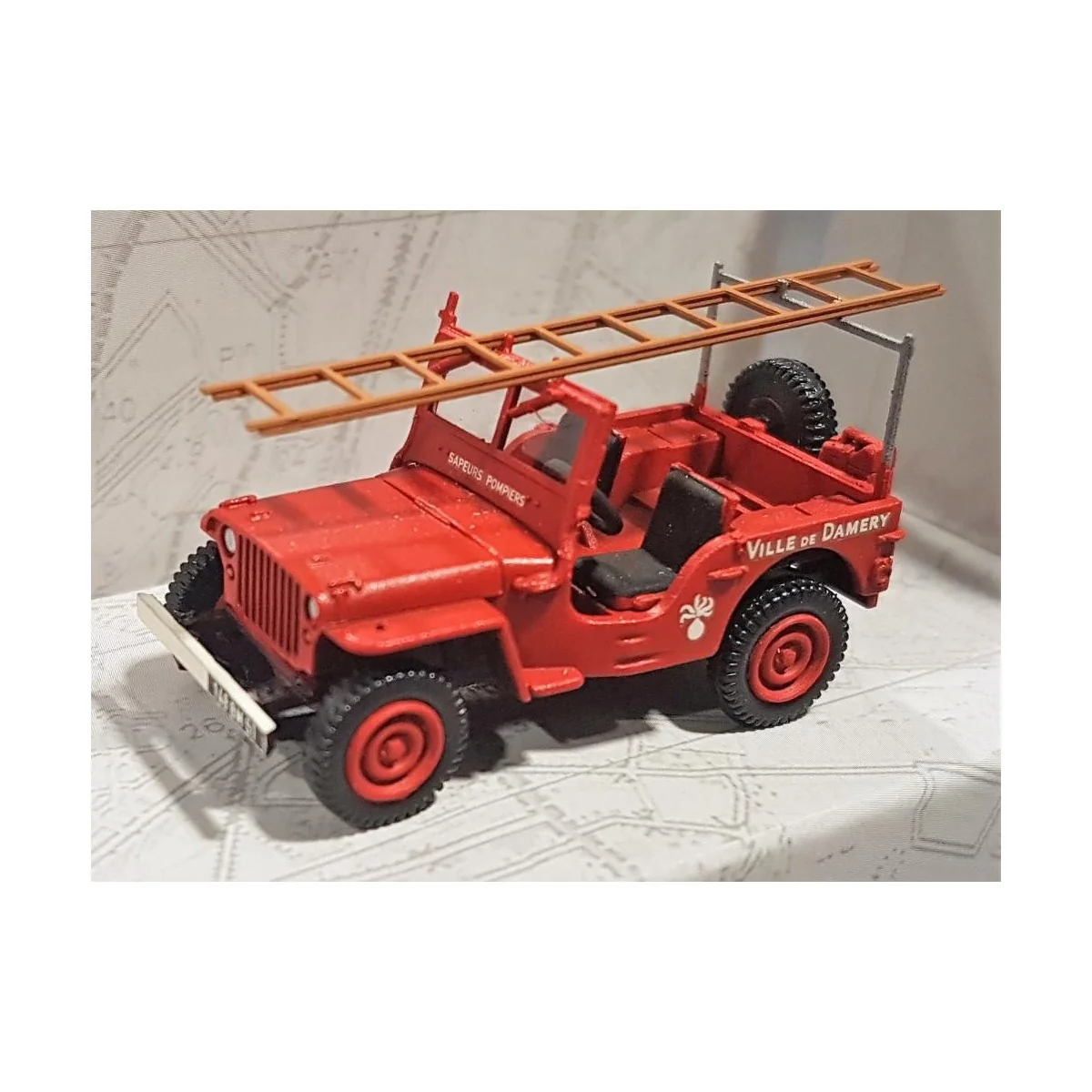 Ree Modeles CB 090 Jeep CCFL Forest Firefighting Vehicle, Damery To...