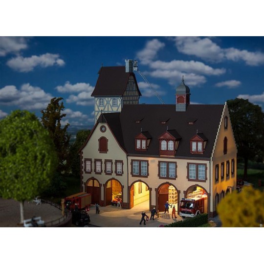 Faller_130163-Faller 130163 Maquette, Poste de pompiers central