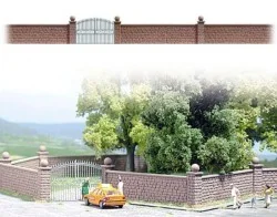 Busch 6014 Stone wall and gate - Busch - Busch_6014