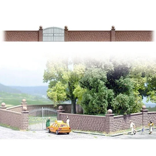Busch 6014 Stone wall and gate - Busch_6014 Busch_6014-Busch 6014 Stone wall and gate - Busch_6014