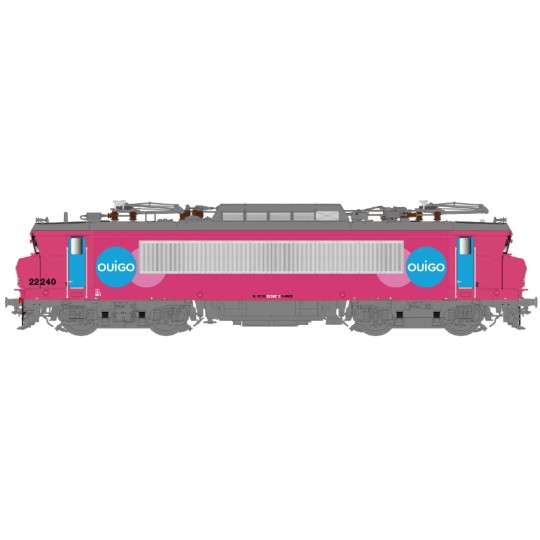 Lsm_11106S-Ls Models 11106S Locomotive électrique BB 22240 SNCF, livrée OUIGO, logo Carmillon, digital sonorisée