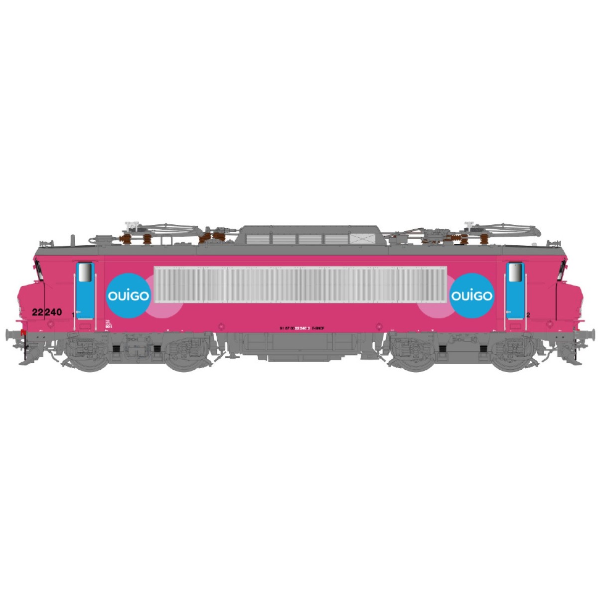LS Models 11106S SNCF BB 22240 electric locomotive, OUIGO livery, C...