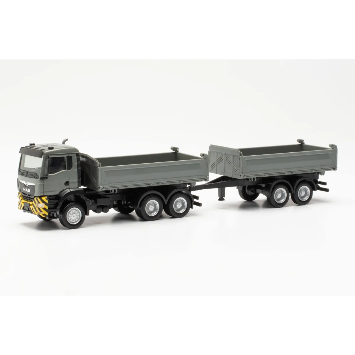Herpa 316255 MAN TGS NN dump truck, gray/yellow - Herpa_316255