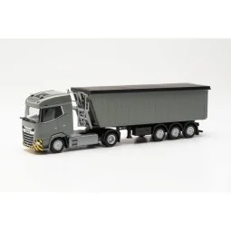 Herpa 316231 DAF XG Tipper Semi-Trailer Truck, Grey - Herpa_316231