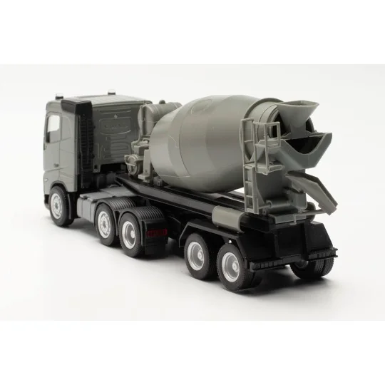 Herpa_316224-Herpa 316224 Camion Semi-remorque toupie Volvo FH flat Roof 2020 (6x2), gris/jaune