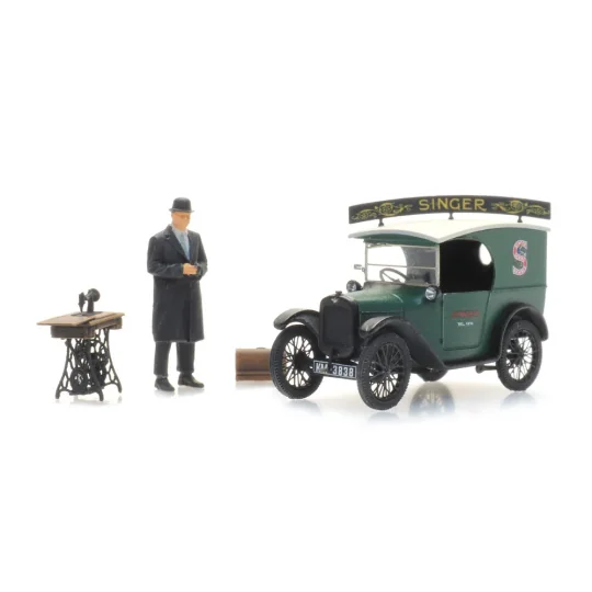 Arti_387.531-Artitec 387.531 Voiture Austin 7 Van "Singer" + vendeur