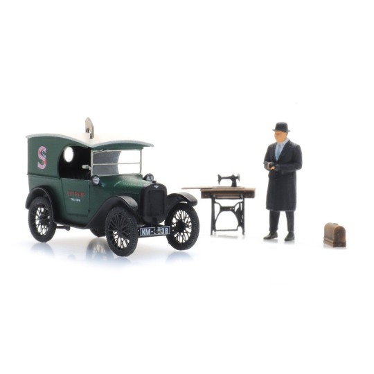 Arti_387.531-Artitec 387.531 Voiture Austin 7 Van "Singer" + vendeur