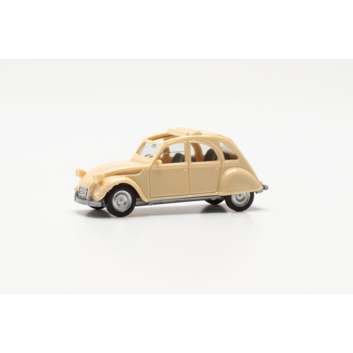 Herpa 020824-007 2CV Car with Open Top, Ivory - Herpa_020824-007