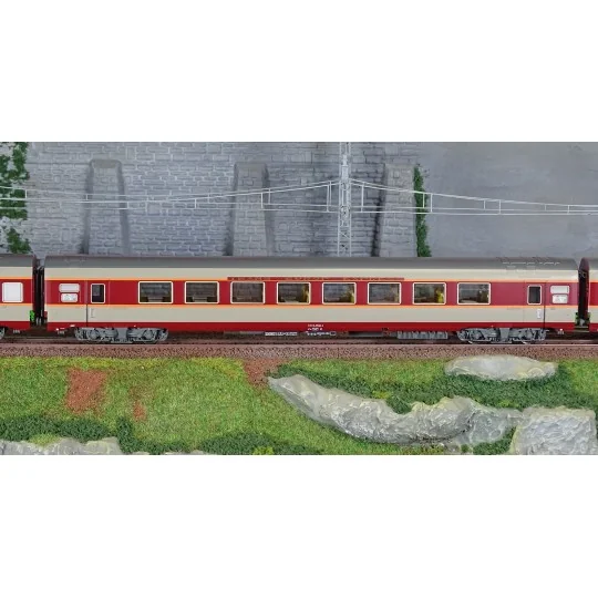 Lsm_40084DC-LS Models 40084DC Set of 3 Grand Confort Etendard coaches A3rtux + A8tu + A8u, original livery, Southwest region, illuminated