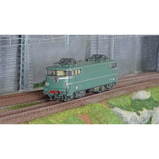 MB-202.S-Ree Modeles MB202.S Locomotive électrique BB 9216, Verte, avec jupes, AVIGNON, sonore, panthos motorisés