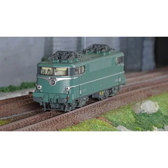 MB-204-Ree Modeles MB204 Locomotive électrique BB 9289, Verte, traverses renforcées, PARIS SO