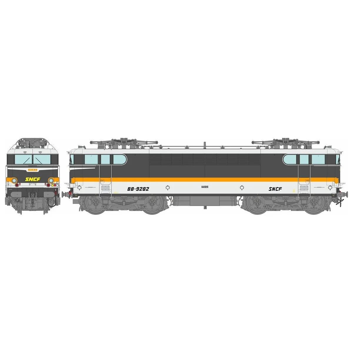 Ree Modeles MB205.S Locomotive électrique BB 9282, Corail moderne, PARIS SO, sonore, panthos motorisés Ree Modeles MB-205.S - 4