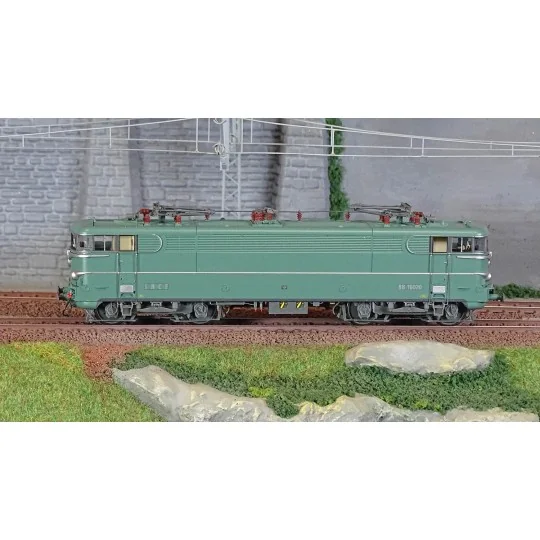 MB-206.S-Ree Modeles MB206.S BB 16020 electric locomotive, green, with skirts, LA CHAPELLE, sound, motorized pantographs