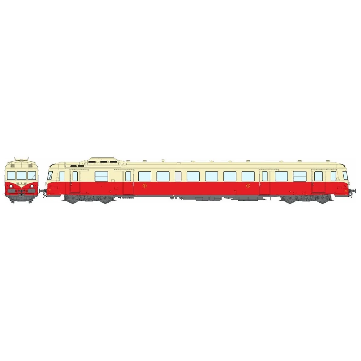 Ree Modeles MB227 X 2902 Railcar, original version, 1st class, Red ...