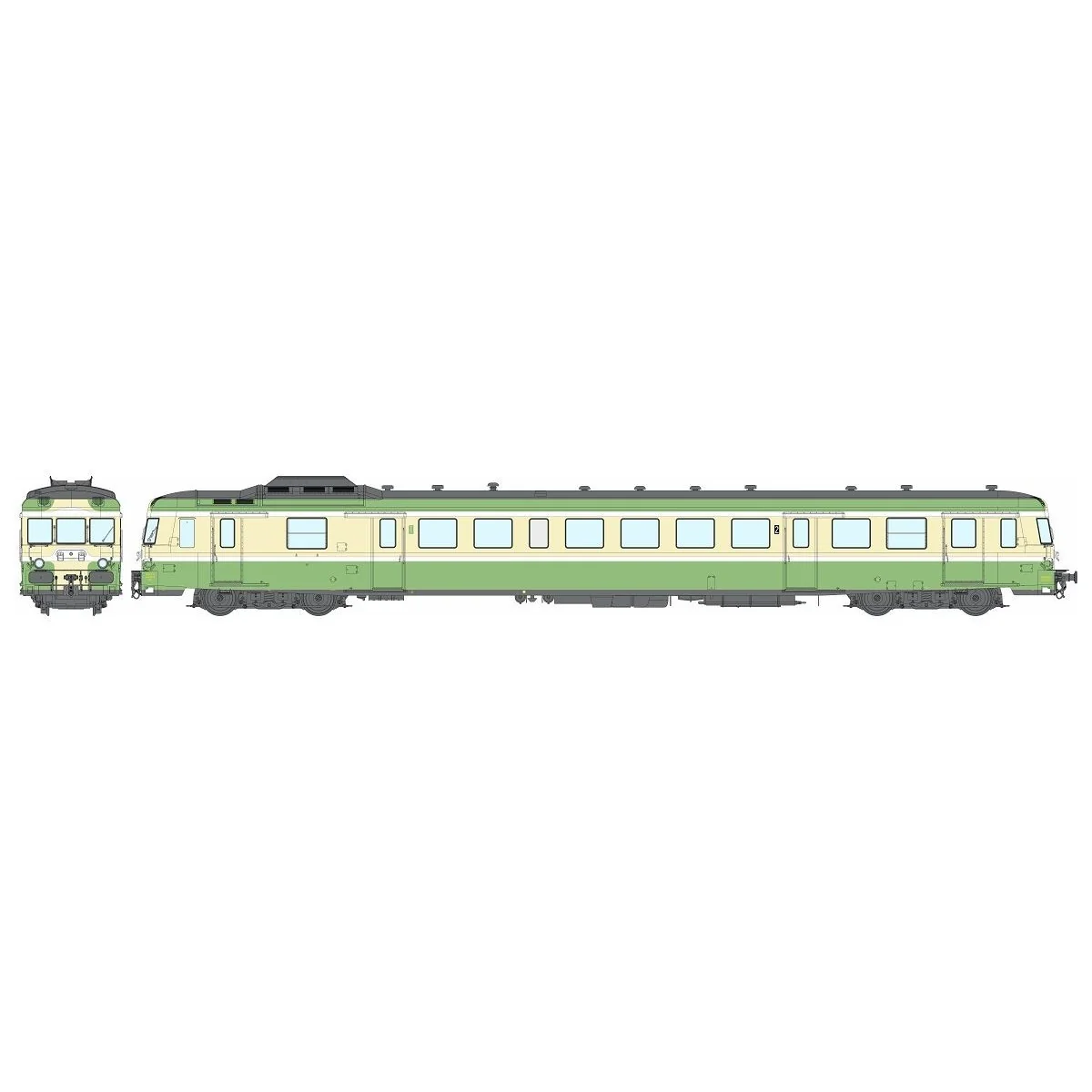 Ree Modeles MB230 Autorail X 2898, 1ère/2ème classe, Vert et Jaune, VAISE, SNCF Ree Modeles MB-230 - 4