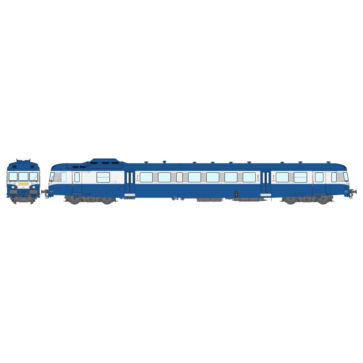 Ree Modeles MB232 Modernized X 2853 Railcar, Blue, Embossed Logo, T...