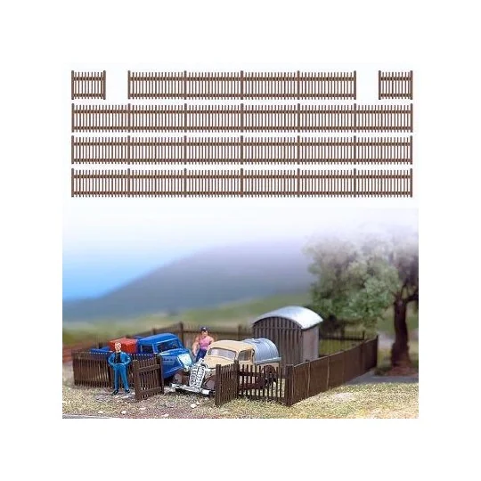 Busch 6007 Slatted Fence with Gates - Busch_6007 Busch_6007-Busch 6007 Slatted Fence with Gates - Busch_6007