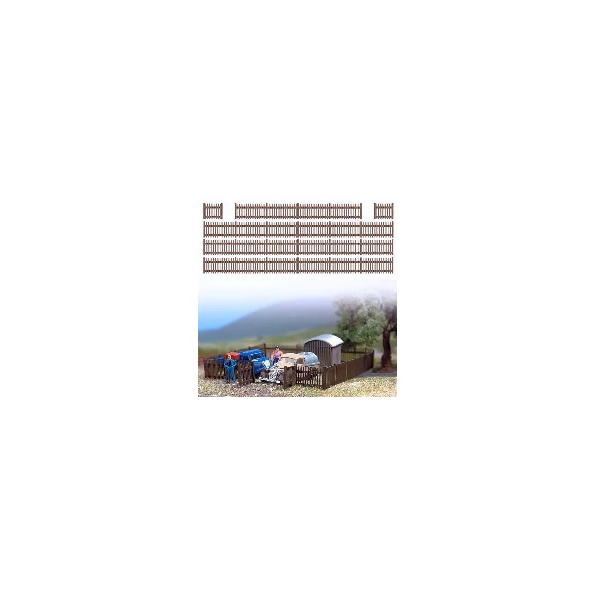 Busch 6007 Slatted Fence with Gates - Busch_6007 Busch 6007 Slatted Fence with Gates - Busch_6007