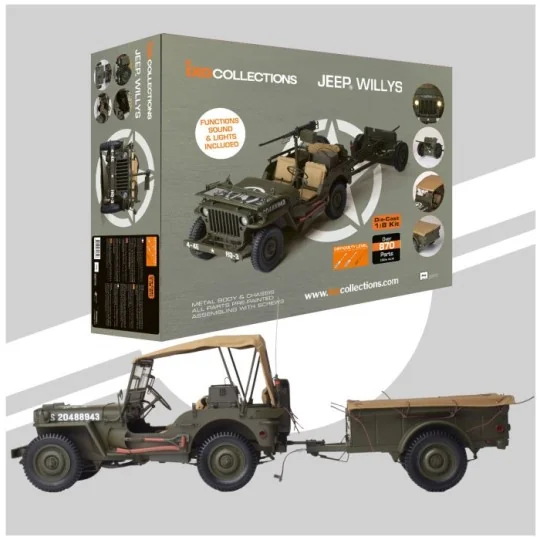 Jeep Willys et accessoires 1/8 - IXO IXO Models IXC.JPW.FK - 1 IXC.JPW.FK-Jeep Willys et accessoires 1/8 - IXO - IXC.JPW.FK
