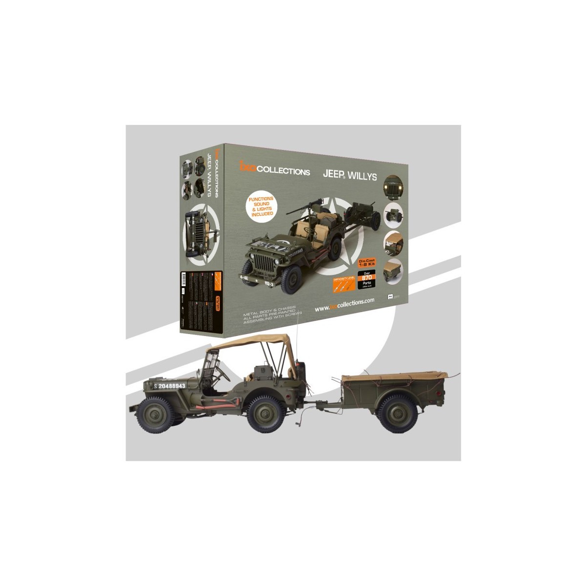 Jeep Willys et accessoires 1/8 - IXO IXO Models IXC.JPW.FK - 1