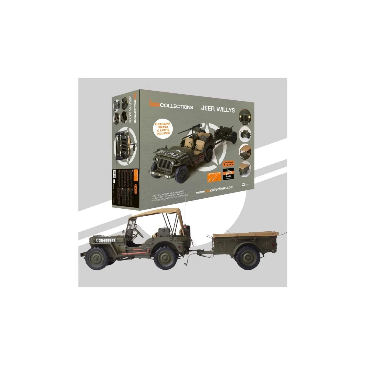 Jeep Willys et accessoires 1/8 - IXO IXO Models IXC.JPW.FK - 1 Jeep Willys et accessoires 1/8 - IXO IXO Models IXC.JPW.FK - 1