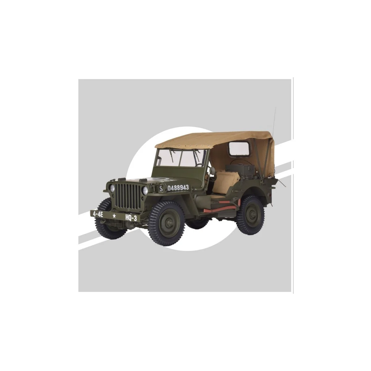Jeep Willys and accessories 1/8 - IXO - IXC.JPW.FK