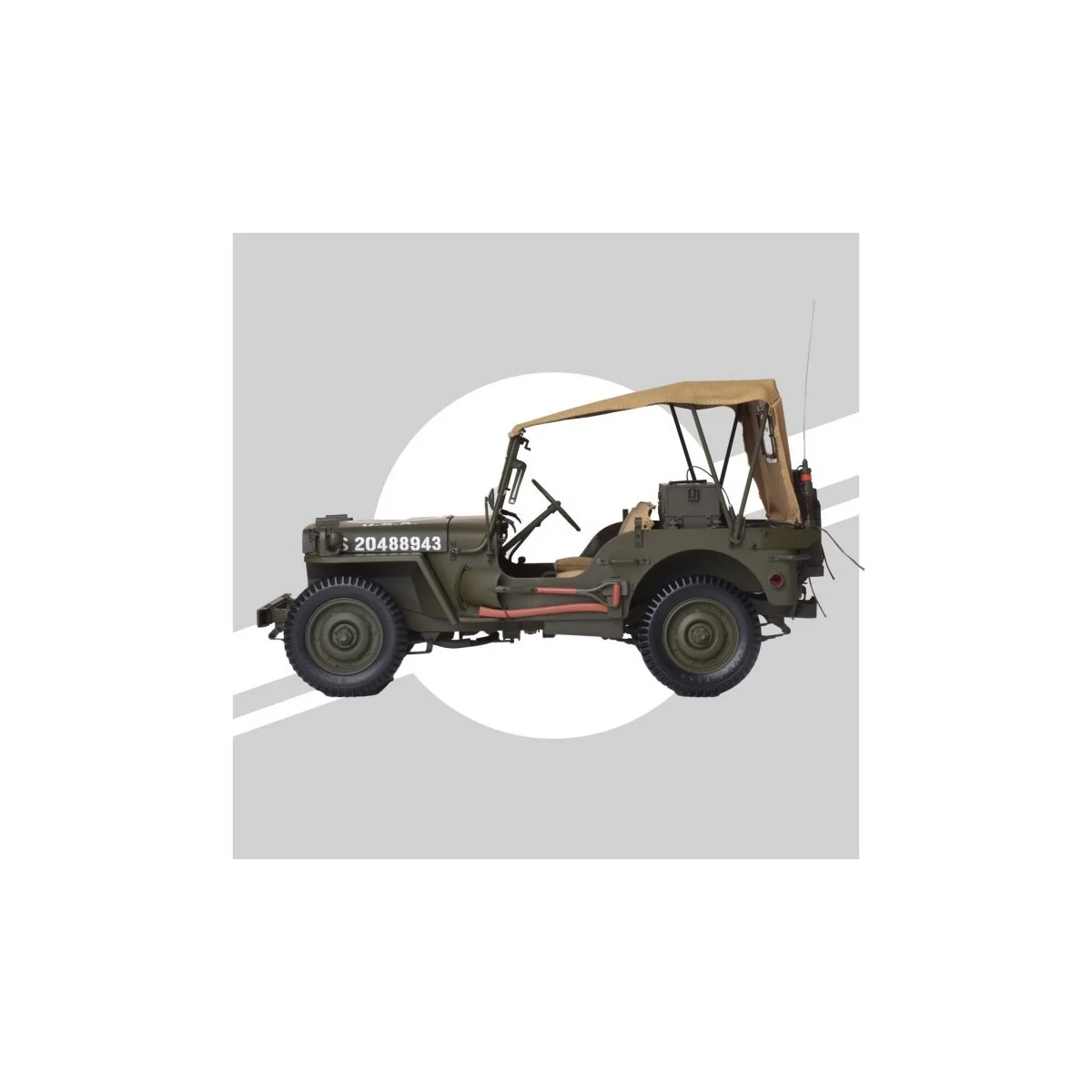 Jeep Willys and accessories 1/8 - IXO - IXC.JPW.FK