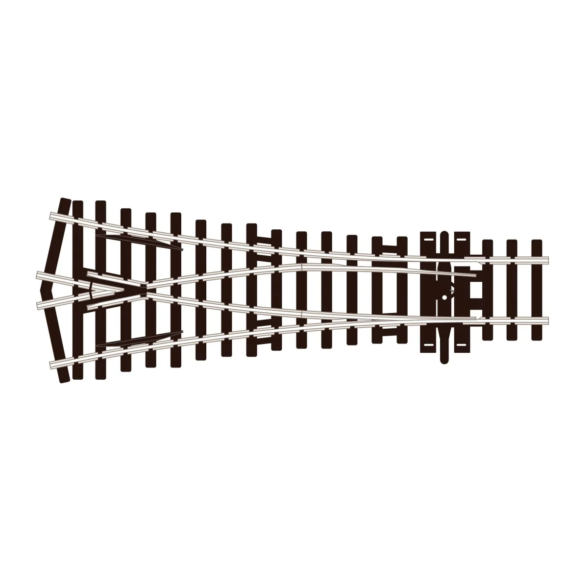 Peco SLU97 Aiguillage symétrique Y unifrog 148mm 24° R 610mm Streamline code 100 Peco Peco_SL-U97 - 2