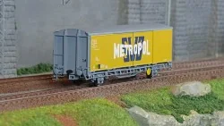 Ls Models 30679 Wagon EVS, Hbis, SNCF, jaune/gris parois planes, METROPOL Ls models Lsm_30679 - 1