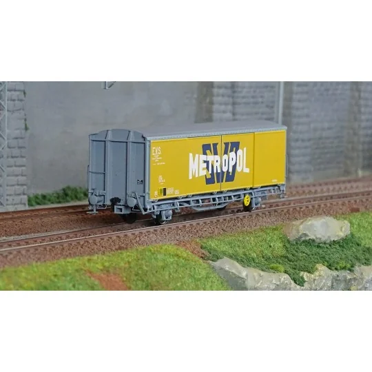 LS Models 30679 EVS Wagon, Hbis, SNCF, yellow/grey flat sides, METR... Lsm_30679-LS Models 30679 EVS Wagon, Hbis, SNCF, yellow/grey flat sides, METROPOL
