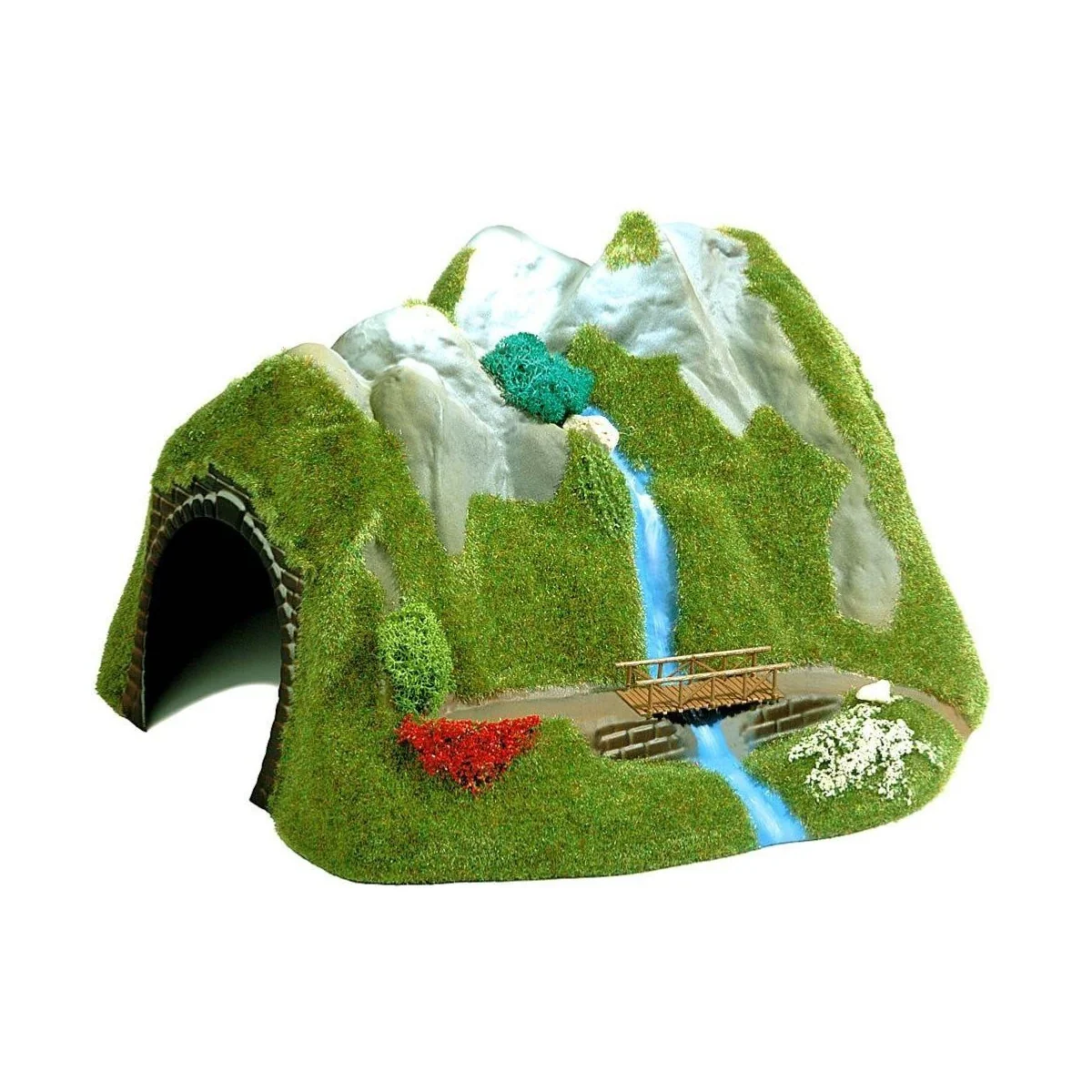Busch 3007 Model Kit, Tunnel with Waterfall and Bridge - Busch_3007