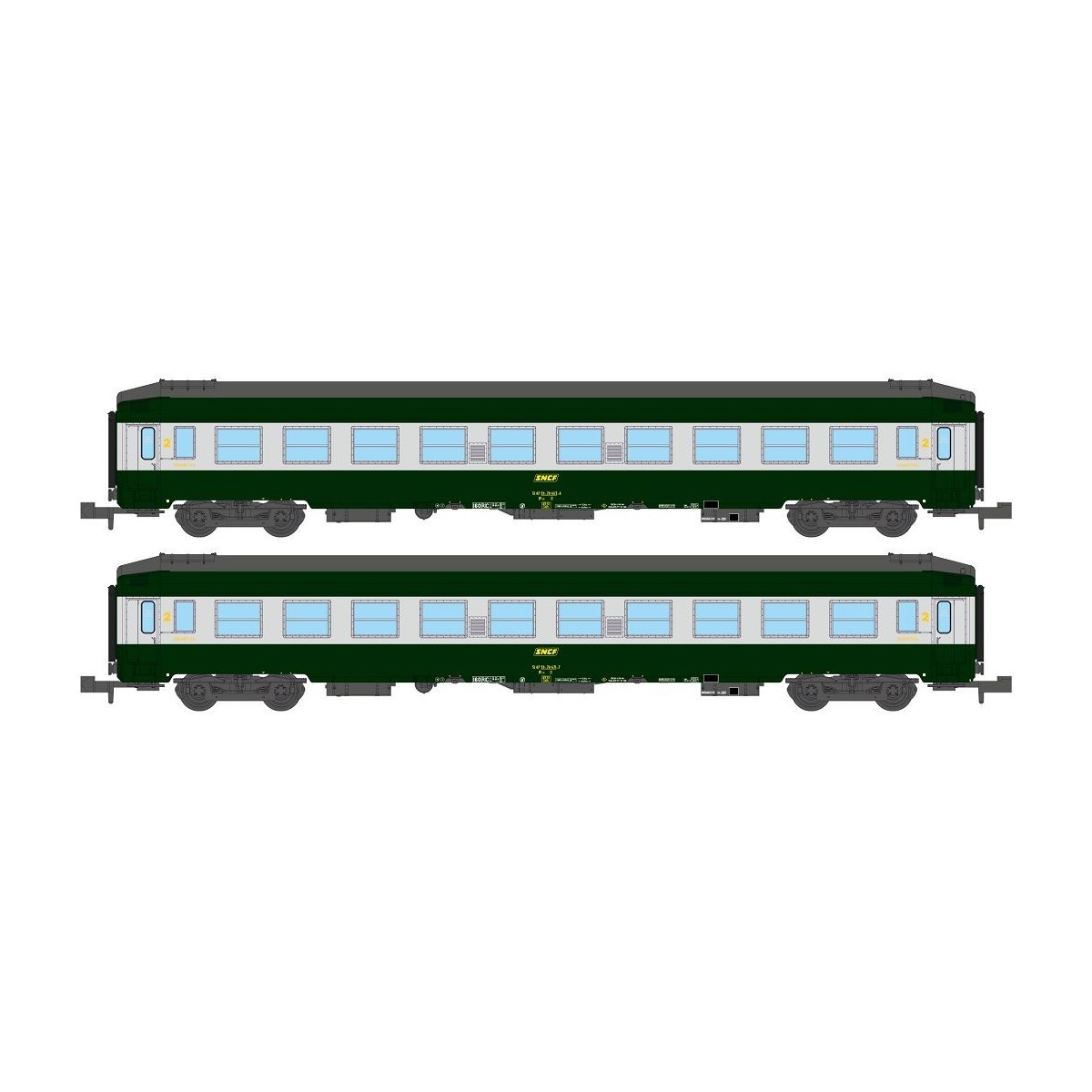 REE Modeles NW187 Set of 2 UIC B9c9x sleeping cars, high roof, Live...