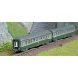 NW-187-REE Modeles NW187 Set of 2 UIC B9c9x sleeping cars, high roof, Livery 160, grey roof