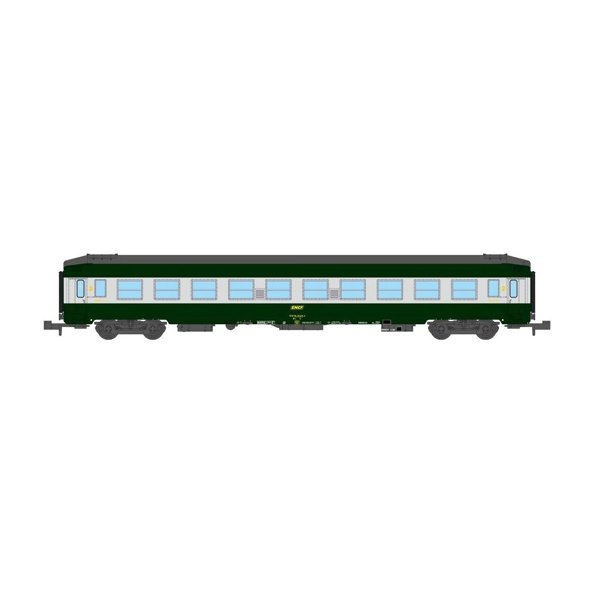 REE Modeles NW188 Voiture Couchette UIC B9c9x, toit haut, Livrée 160, toit gris Ree Modeles NW-188 - 3