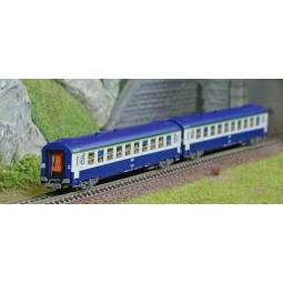 REE Modeles NW189 Set of 2 UIC B9c9x sleeping cars, low roof, TEN l...