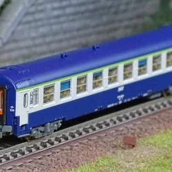 REE Modeles NW190 Voiture Couchette UIC B9c9x, toit bas, Livrée TEN, Logo encadré Ree Modeles NW-190 - 1