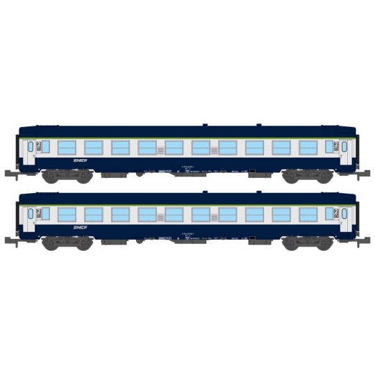 NW-193-REE Modeles NW193 Set of 2 UIC B9c9x sleeping cars, low roof, TEN livery, Noodle logo