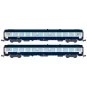 REE Modeles NW193 Set of 2 UIC B9c9x sleeping cars, low roof, TEN l... NW-193-REE Modeles NW193 Set of 2 UIC B9c9x sleeping cars, low roof, TEN livery, Noodle logo