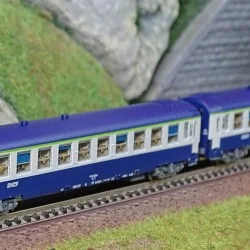 REE Modeles NW193 Set de 2 voitures Couchettes UIC B9c9x, toit bas, Livrée TEN, Logo Nouille Ree Modeles NW-193 - 1