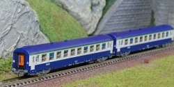 REE Modeles NW193 Set of 2 UIC B9c9x sleeping cars, low roof, TEN l...