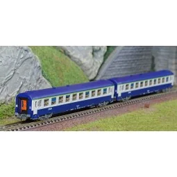 REE Modeles NW193 Set of 2 UIC B9c9x sleeping cars, low roof, TEN l...