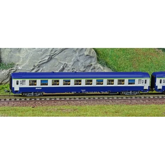 NW-193-REE Modeles NW193 Set of 2 UIC B9c9x sleeping cars, low roof, TEN livery, Noodle logo