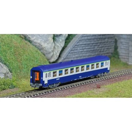 NW-194-REE Modeles NW194 Voiture Couchette UIC B9c9x, toit bas, Livrée TEN, Logo Nouille