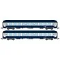 REE Modeles NW195 Set of 2 UIC B9c9x Sleeping Cars, High Roof, TEN ... NW-195-REE Modeles NW195 Set of 2 UIC B9c9x Sleeping Cars, High Roof, TEN Livery, Cap Logo