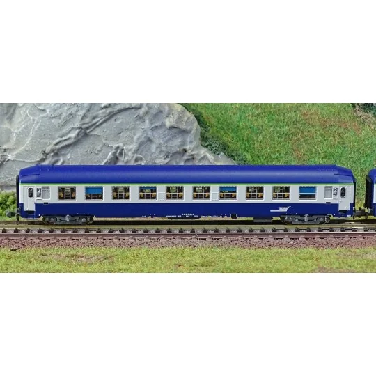 NW-195-REE Modeles NW195 Set of 2 UIC B9c9x Sleeping Cars, High Roof, TEN Livery, Cap Logo