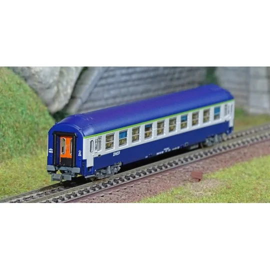 NW-214-REE Modeles NW214 UIC B9c9x Sleeping Car, High Roof, TEN Livery, Noodle Logo, N- 1/160