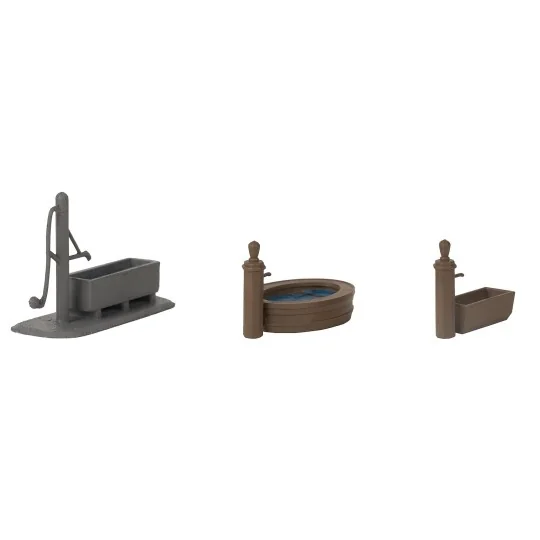 Faller_180875-Faller 180875 Model Kit, 3 Village Fountains